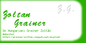 zoltan grainer business card