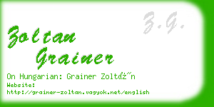 zoltan grainer business card